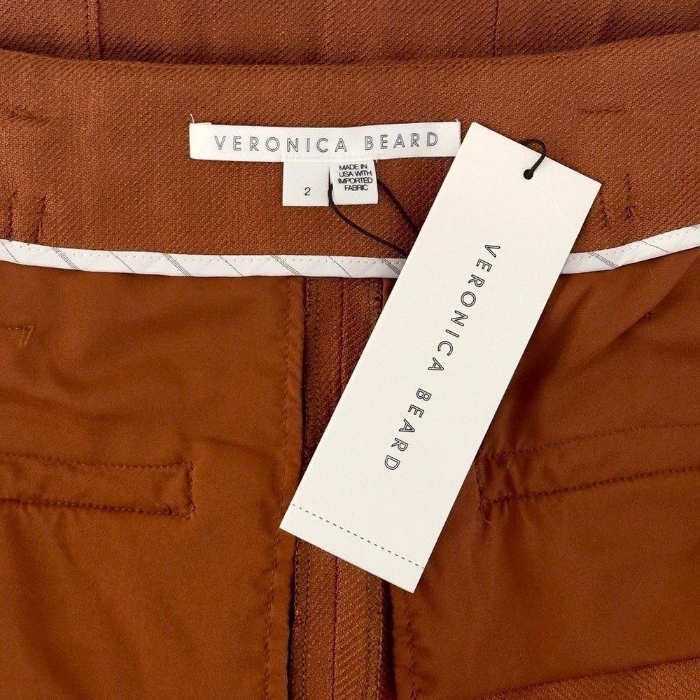 NWT Veronica Beard Wide-Leg Twill High-Waist Sunny Pant - Picture 6 of 7
